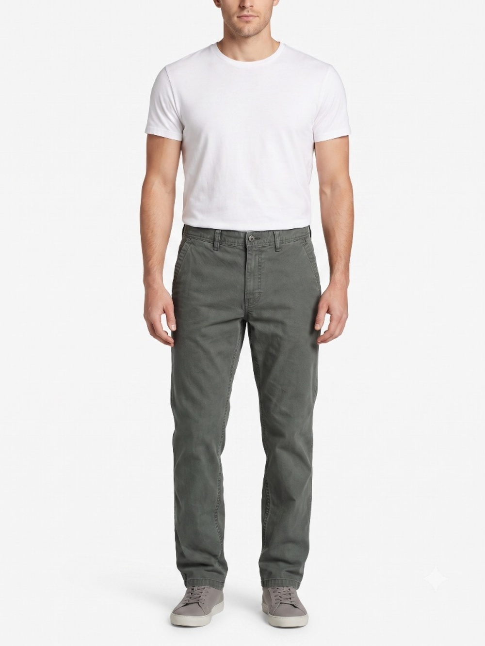 Eddie Bauer Men 38x32 Canvas Utility Pants Green Stretch Cotton Cargo Workwear